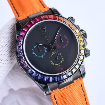 ROLEX Daytona 904L Steel 7750 Movement 40*12.3MM Orange Bracelet Watch